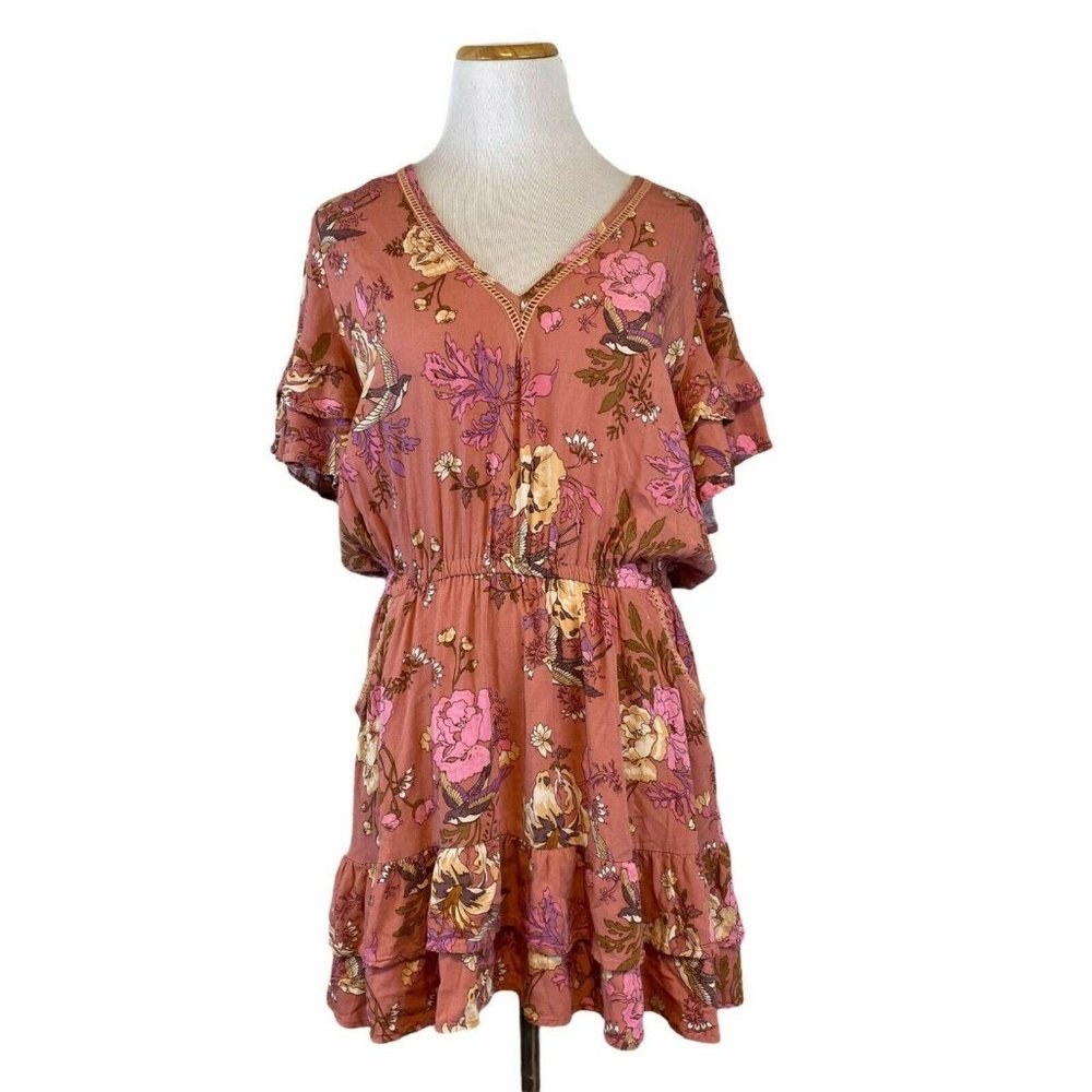 Spell Pink Floral Midi Dress - Picture 2 of 7